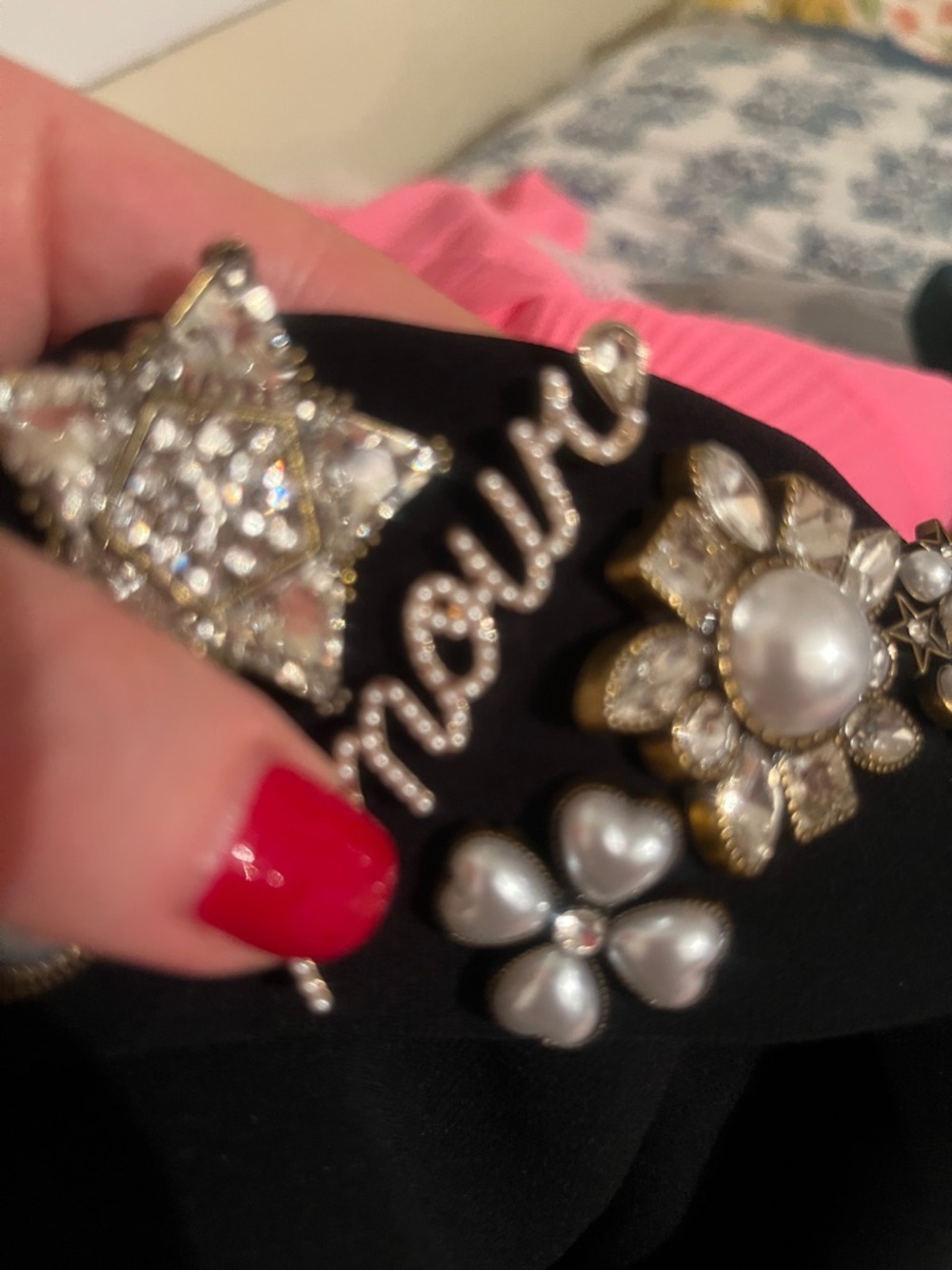 Cinq à Sept Black Blazer with Pearl and Crystal beads 4 - Picture 9 of 10
